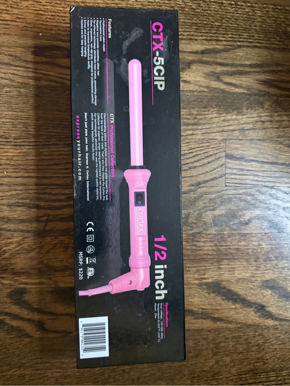 Cortex Professional ½” Curling Iron | Pink | EUC | Box + Heat Glove